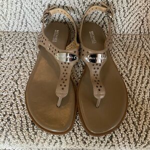 New Michael Kors Beige Star Sandals